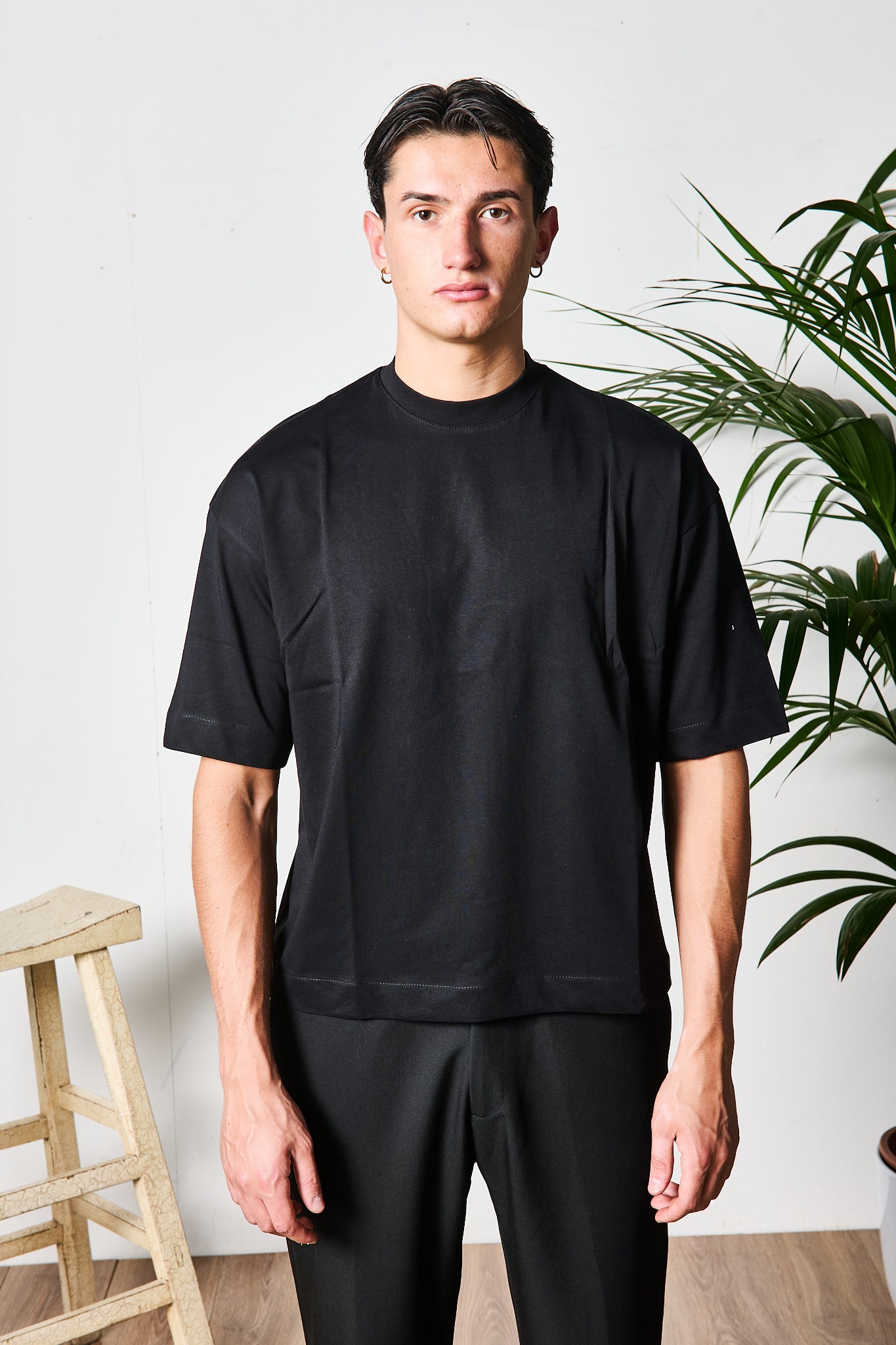 T-SHIRT CROP NERA