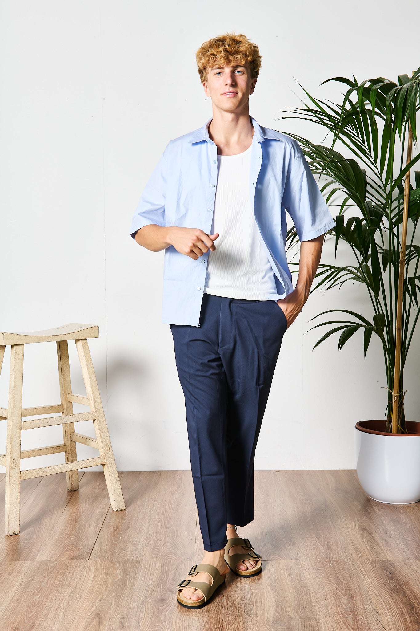 PANTALONE BLU CHINO